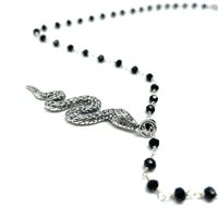 Collana Madame Black Donna in Argento Cristallo MB CL SERP 01 - MB CL SERP 01